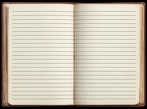 Open lined notebook photo