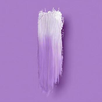 A vertical stroke of textured white and lilac brushstrokes against a solid purple background photo