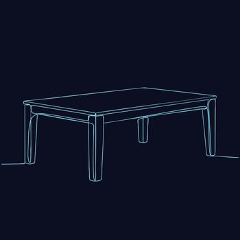 Minimalist Desk with Sleek Design and Modern Style in a Contemporary Workspace Setting vector