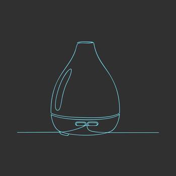 Modern diffuser with a sleek, curved design and a smooth , set against a dark for a contemporary aesthetic vector