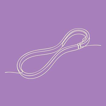 Minimalist line art of a continuous loop knot on a soft purple emphasizing simplicity and elegance vector