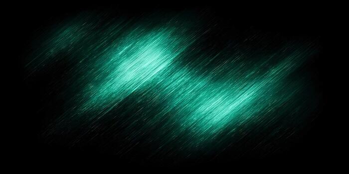 Bright teal green glowing light streaks diagonally across a dark textured abstract background creating a dynamic and modern visual effect photo