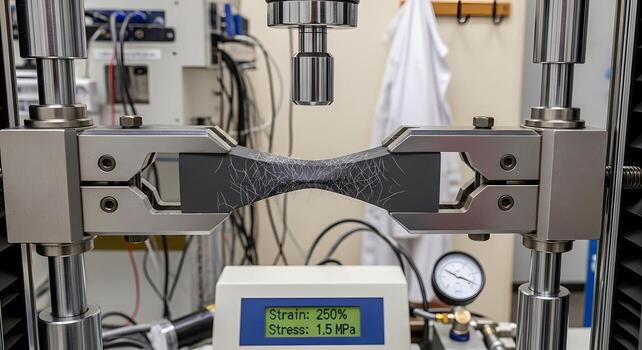 Material testing in a science lab photo