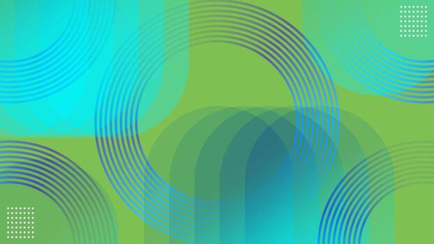 Abstract Modern Green Liquid Gradient Circles Pattern Background Illustration. vector
