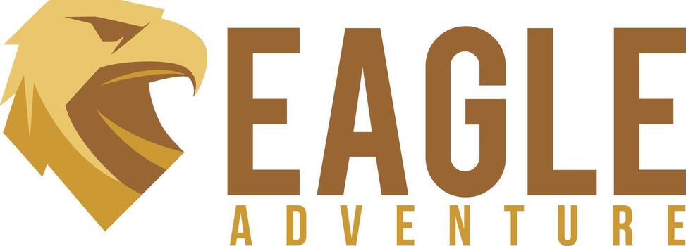 This logo pairs a stylized eagle with bold text, perfect for outdoor brands. Its sharp lines and simple layout make it versatile and strong vector