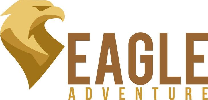 esta logo caracteristicas un estilizado águila cabeza junto a negrita texto, Perfecto para viaje o naturaleza marcas sus agudo líneas y sencillo diseño dar eso un fuerte y confidente Mira vector