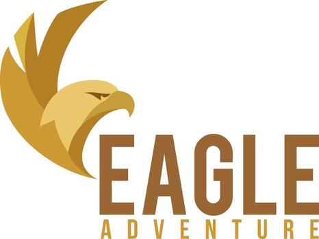 A modern eagle head and bold font combine in this logo, ideal for adventure branding. The design is clean, confident, and easy to apply vector