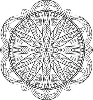 Intricate Circular Motif Illustration for Decorative Applications and Artistic Projects vector