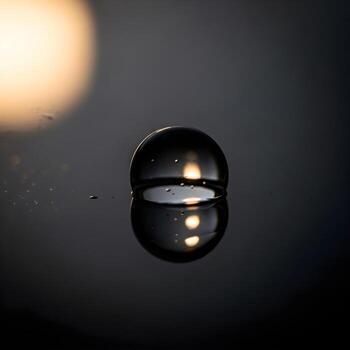 Enigmatic Delicate Dew A Macro Exploration of Translucent Curves, Reflective Simplicity, and Illuminating Subtle Magic in Pure Timeless Elegance Forever photo