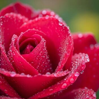 exquisitamente capturado macro de cerca de Besado por la gota de lluvia pétalos brillante en suave difundido luz, revelador Rico texturas y brillante, vívido colores naturalmente. foto