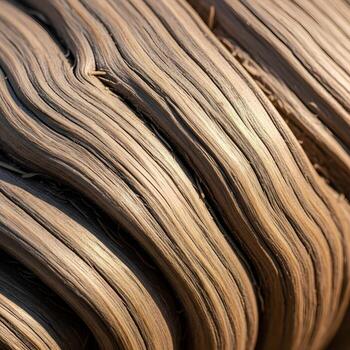 Magnificent Macro Capture of Gnarled Wood Revealing Intricate Grooves, Organic Curves, and Delicate Natural Patterns in Soft, Upscale Lighting photo