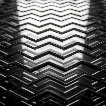 Intricately Detailed Macro Reflection of Zigzag Mirror Patterns, Delicate Textures, and Luminous Surfaces Captured in Ultra-Close, Soft Diffused Lighting Elegance photo