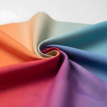 Intricate Macro Fabric Exploration A Vibrant Swatch with Smooth Textures, Subtle Gradients, and Minimalist Light Backdrop Composition Reflecting Modern Elegance. photo