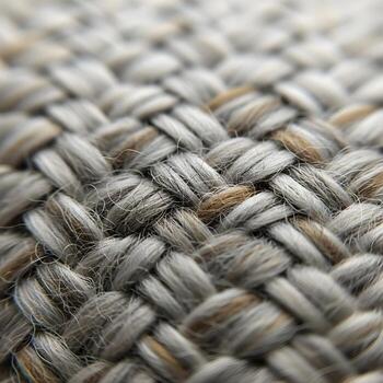 Intricate Macro Close-Up Revealing a Softly Textured Woollen Surface with Naturally Interwoven Fibers, Subtle, Elegant Patterns in Diffused Soft Light. photo