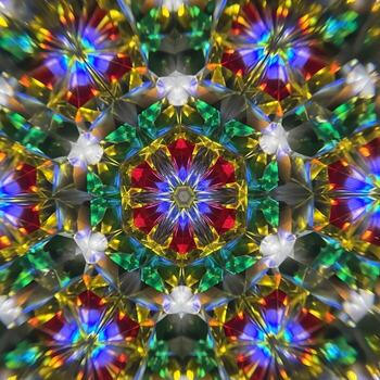 Mesmerizing Macro Capture A Surreal Dance of Iridescent Kaleidoscopic Patterns and Vivid, Dynamic Textures Illuminated by Soft, Ethereal Light Forever photo