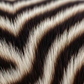 A Captivating Macro Portrait of Intricate Quagga Fur Celebrating the Rich, Earthy Tones and Elegant Wildness in Soft, Natural Light. photo
