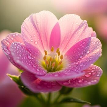 Delicate Macro Capture Intricate Fineflora Unveils Vibrant Petals, Softly Illuminated by Subtle Light amid a Blurred Background of Textured Beauty. photo