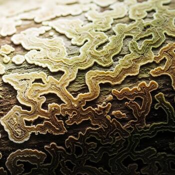 Enigmatic Macro Portrait of Delicate Organic Fauna Intricate, Undulating Textures Radiating Warm, Subtle Gradients and a Symphony of Natural Illumination photo