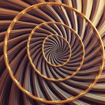 Close-up of an Intricate Spiral Helix Texture Revealing Vivid Swirling Details and Soft Ambient Glows in a Dynamic Macro Composition photo