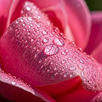Mystical Dewed Petal Macro Beauty A Highly Detailed Exploration of Vibrant Natural Colors, Subtle Textures, and Luminous Patterns in Bloom photo