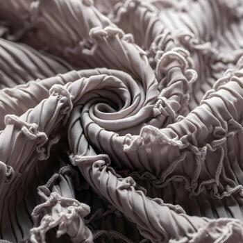 macro tacto un íntimo, detallado vislumbrar dentro intrincadamente alborotado, lozano tela, capturar suave oscuridad, delicado arrugas, y difundido natural ligero. foto