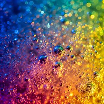A Macro Photographic Journey of Radiant Particles and Dazzling Colors Embracing Vibrant Hues, Subtle Textures and Intricate Mesmerizing Light Patterns photo