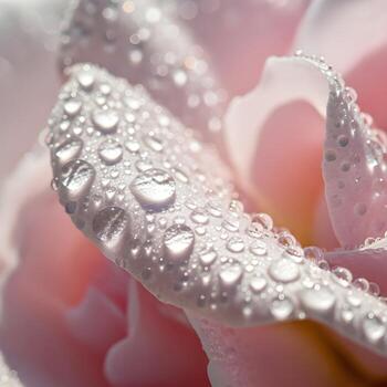 etéreo macro vistas delicado flora pétalos adornado con gotas de rocío quitar el velo naturalezas vívido, texturizado elegancia debajo difundido ligero foto