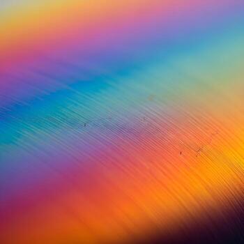 Captivating Vibrant Anodized Metal A Macro Exploration of Dynamic Iridescent Oxide Layers, Subtle Gradients, and Atmospheric Soft Ambient Light Details photo