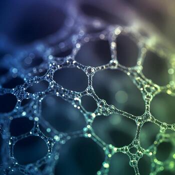 Macro Revealed A Detailed Journey Through Shimmering Bionanoscopism Structures, Nanotechnological Intricacies, and a Captivating Play of Light, Shadow, and Soft Gradient Hues photo