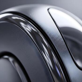 Elegant Reflective Metal Macroobject A Minimalist Photographic Exploration Highlighting Intricate Surface Textures Under Soft Natural Illumination Captured In Exquisite Detail photo