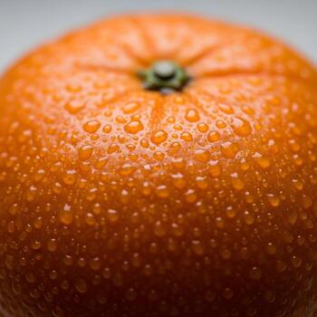 macro obra maestra intrincado, radiante Mandarina pelar revelador Exquisito textura, reluciente gotas, y suave difundido Encendiendo en contra un minimalista, apagado antecedentes armonía foto