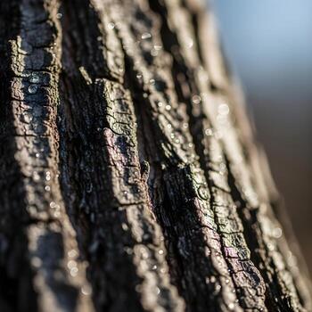 macro elegancia en naturaleza intrincadamente capturado resistido ladrar con salpicado de rocío, vibrante texturas, suave difundido luz, y minimalista natural poesía desvelado. foto