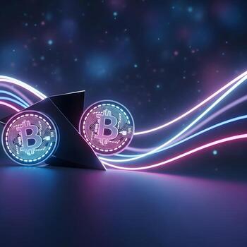 etéreo cripto danza un macro viaje mediante radiante neón geometría, arremolinándose motivos, y sutil lujoso movimiento energía revelando digital dimensiones foto