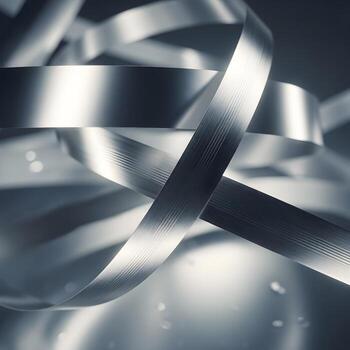 Sleek Dynamic Energy A refined macro capture blending running metallic textures, fluid motion, ambient lighting, and smooth gradient radiance exquisitely. photo