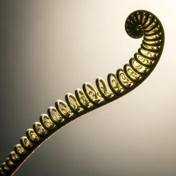 A Macro Revelation of Spiraling Filament An Exquisitely Elegant, Serene Exploration Through Soft Ambient Light, Subtle Textures, and Minimalist Beauty photo