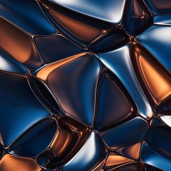 A Macro Vista of Overlapping Metallic Patterns Reveals Complex, Dynamic Fluid Motion, Exuding Unmatched Profound Depth and Enigmatic, Subtle Luminescence. photo