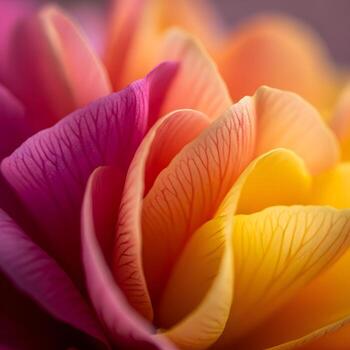 Elegant Macro Bloom Vivid Petal Textures and Organic Patterns Illuminated by Soft Lighting in an Upscale, Exquisitely Crafted Visual Symphony photo