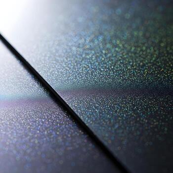 Macro Visualization of Quantumtracer Textures Reveals Shimmering Metallic Particles, Subtle Gradients, and Ambient Light in a Futuristic, Refined Minimalist Composition. photo