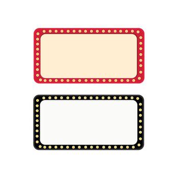 Retro Lightbox template different shape with lightbulb vector