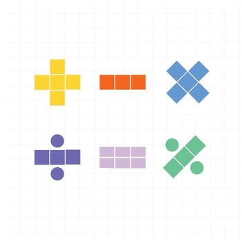 Set of mathematical symbols. icon design elements vector