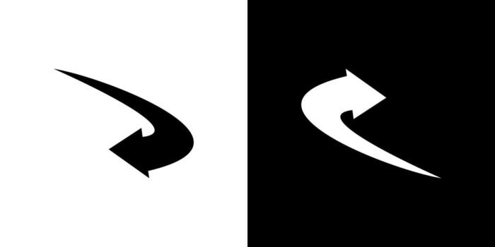 Turn arrow icon curve back right left sign concept vector