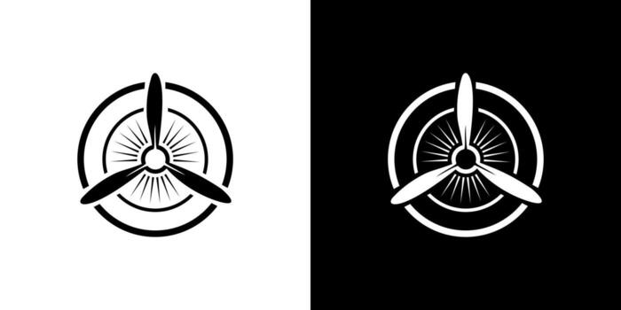 Propeller circle graphic fan engine motor turbine plane rotation isolated vector