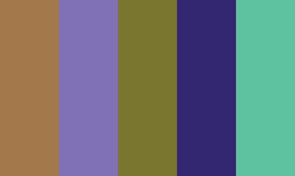 A simple yet modern color palette design featuring five vertical stripes. The earthy tones create a calm and harmonious aesthetic for various applications. vector