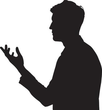 Man Explaining Gesture vector