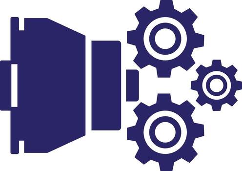 Mechanical Engineering Icon Gears and Mechanism vector