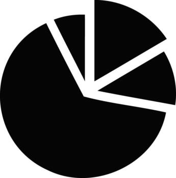 ilustración de icono de un tarta gráfico demostración datos análisis aislado en blanco antecedentes vector