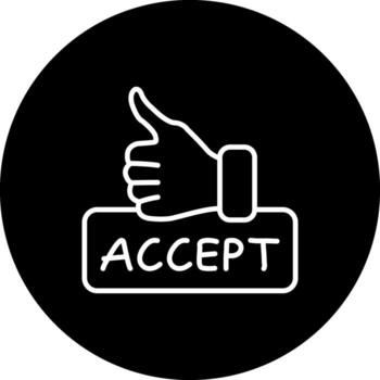 aceptar funcional digital Arte elemento vector