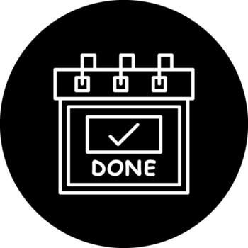 Calendar Done Modern Web Interface Asset vector