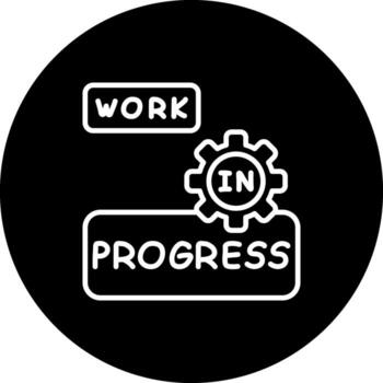 trabajo en Progreso negrita resumen forma vector