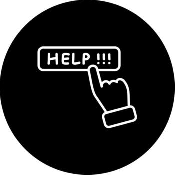 Help Geometric Design Symbol vector